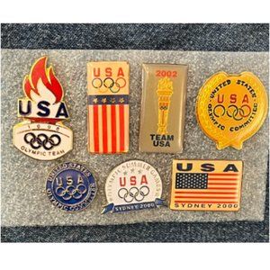 USA NOC Olympic Pin - Lot of 7 Collection Set